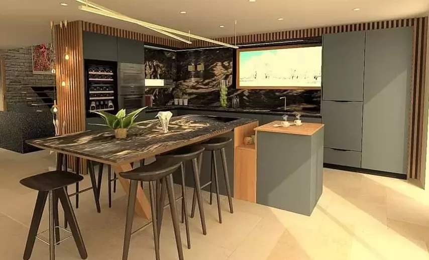 diseño de cocina con isla